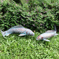 Garden Statues Koi Fish Decor for Outside